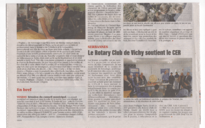 Le Rotary Club de Vichy soutient les jeunes du CER de Serbannes